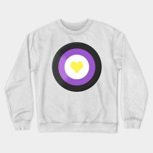 Pride Shield - Enby Flag Crewneck Sweatshirt